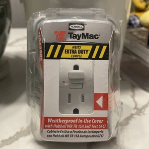 TAYMAC MG420CS 1-Gang weatherproof Hubbell WR TR 15A SELF TEST GFCI NEW SEALED - Picture 1 of 6
