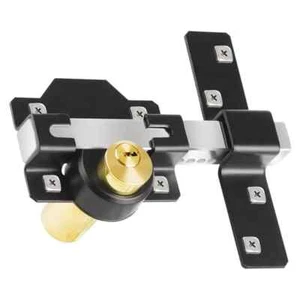Concise Home 50mm Double Long Throw Gate Lock 5 Keys Garden Locking Both Sides - Picture 1 of 8