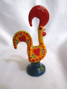 Gallo portoghese della fortuna dipinto a mano 3" souvenir usato in ottime condizioni - Foto 1 di 9