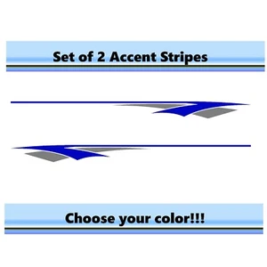 (2) RV Car Truck Pontoon Boat Trailer Side Accent Decals Graphics Stripes ST25 - Picture 1 of 2
