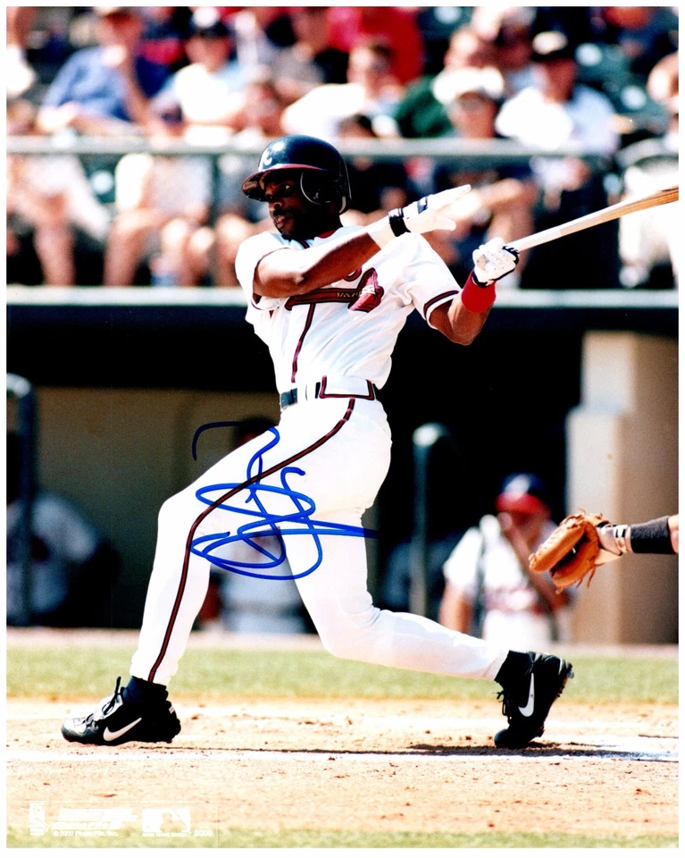 Atlanta Braves REGGIE SANDERS Signed Autographed 8x10 A - Image 1 of 1