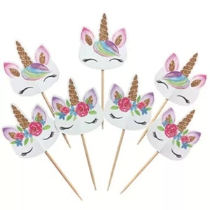 Cupcake Cake Toppers Unicorn 24pcs - Picture 1 of 1