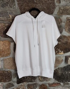 Lane Bryant Livi Hoodie Sweatshirt White Sleeveless Boxy Plus 14/16 - Picture 1 of 10