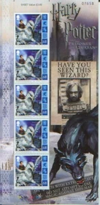 HARRY POTTER & THE PRISONER OF AZKABAN (wolf) s/s 4 stamps MNH ; Isle of Man - Picture 1 of 1
