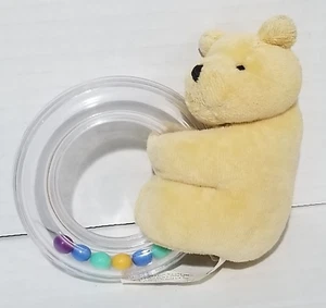 Classic Winnie the Pooh Circle Ring Rattle Stuffed Plush Plastic Baby Toy Gund - Picture 1 of 6