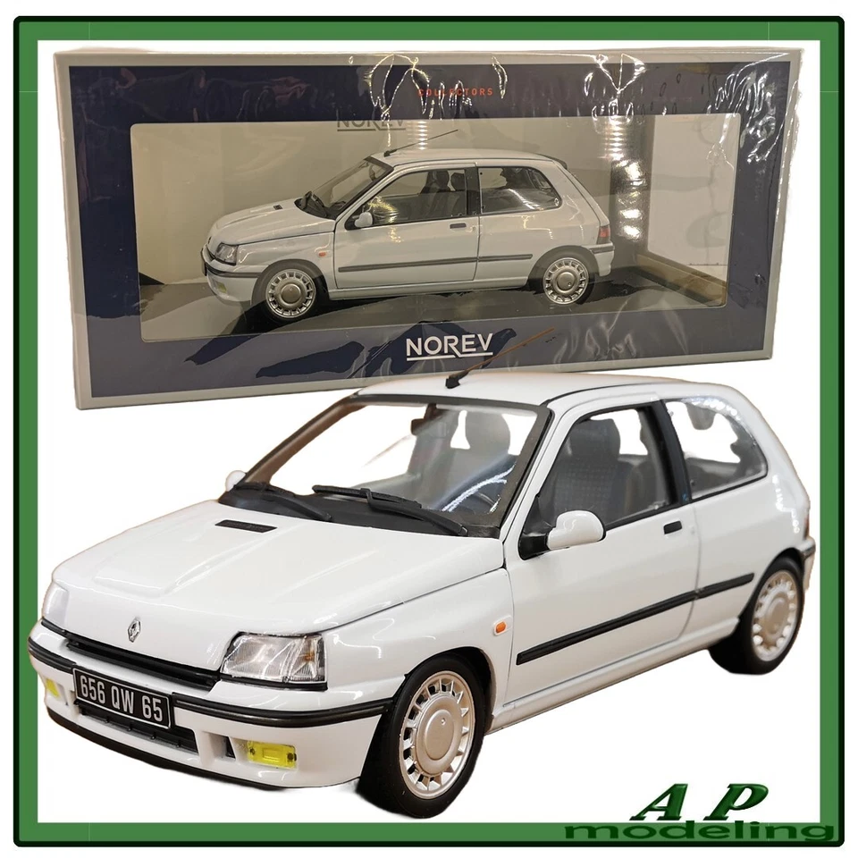 modellino auto scala 1/18 Renault Clio 16v del 1991 modellini die cast norev - Immagine 1 di 4