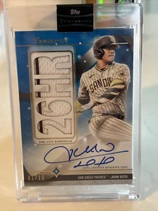 2023 Topps Luminaries Baseball Juan Soto Home Run Kings Relic Auto 1/10 SSP - Picture 1 of 2