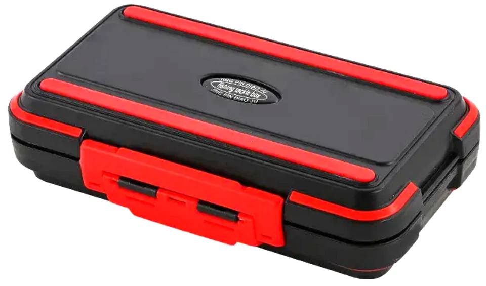 Caja de aparejos de pesca señuelo compartimentos impermeables 2 capas almacenamiento estuche rígido gancho Foto 1 de 4