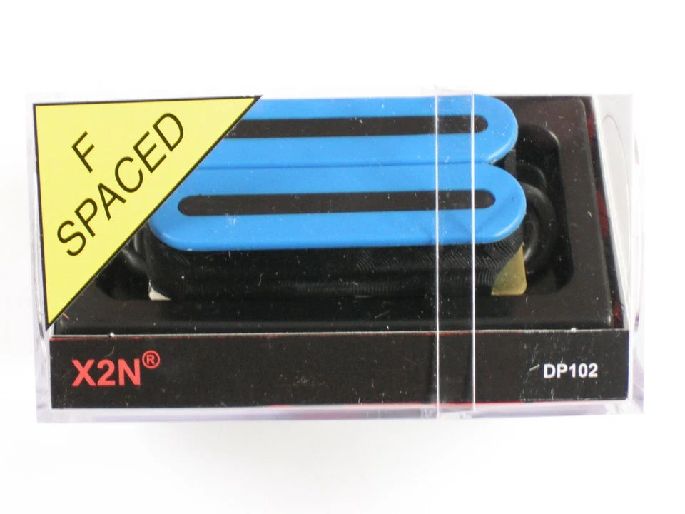 Puente Humbucker DiMarzio F-spaced X2N azul con rieles negros DP 102 Foto 1 de 1