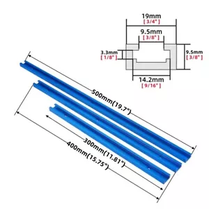Aluminum Miter T-Track Jig Woodworking T-Slot Fixture Rail DIY Tools 19x9.5mm - Picture 1 of 29