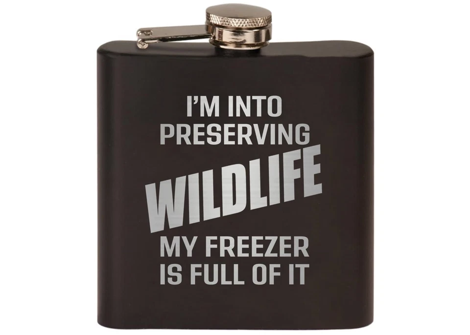 Rogue River Tactical Funny Hunting Flask Stainless Steel Hip Flask Premium Ma... - Image 1 of 4