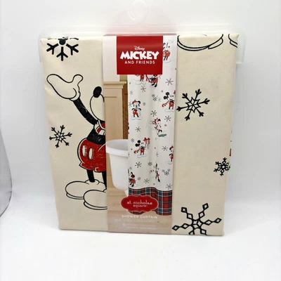Занавеска для душа подарки санки Mickey & Minnie Mouse Disney Christmas 70x70 - Изображение 1 из 4