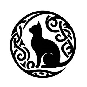 Celtic Cat Vinyl Decal Sticker window car van wall waterproof outdoor Transfer - Picture 1 of 48