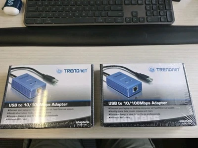 Trendnet USB 2.0 to 10/100Mbps  Fast Ethernet Adapter TU2-ET100  NEW - Image 1 of 3