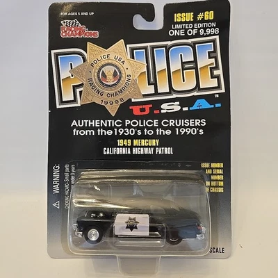 Racing Champions Police USA 1949 Mercury California Highway Patrol #60 1:55 Scle - Image 1 of 3