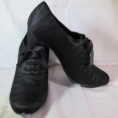 Zapatos sin cordones Ann Marino negros con patrón de espiga lazos talla 9,5 M Foto 1 de 4