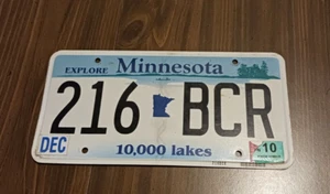 Minnesota 2010 Nummernschild 216 BCR - Bild 1 von 2