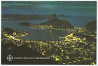Rio de Janeiro Brazil, Vintage Postcard, Guanabara Bay-Urca-Sugar Loaf, Night V.