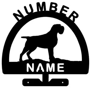 GRIFFON Wirehaired Pointing Mailbox Topper Puppy Dog Metal Art Personalized - Picture 1 of 2