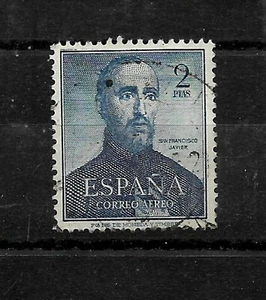 Spain, 1952 St Francis Xavier, 2p deep blue used (S608) - Picture 1 of 1