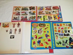 Lot Vintage 1980s Sticker Albums SunbeamDC Super Heroes Topps Weird Wheels Pac - Picture 1 of 11