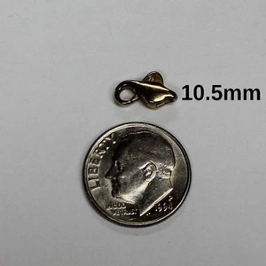 10Kt 10K Yellow Solid Gold Push Lock Pushlock Catch 10.5MM 11.5MM - Picture 1 of 4
