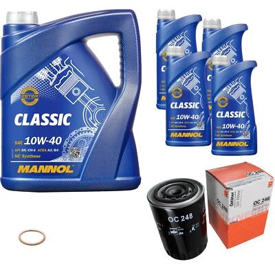 MANNOL, MAHLE MAHLE ÖLFILTER 9 L MANNOL Classic 10W-40 für Fiat Ducato Bus 2.8 JTD Peugeot