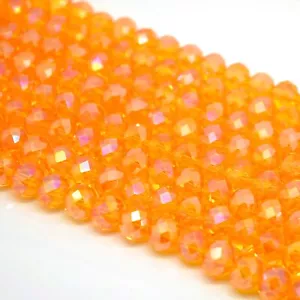 FACETED RONDELLE CRYSTAL GLASS BEADS 4MM,6MM,8MM,10MM - PICK AB COLOUR - Picture 1 of 30