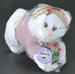 Peluche gatto First & Main Miss Kitty Kringle XS 3054 miagola canzone buon Natale NUOVO - Foto 1 di 6