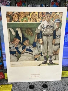 1973 Norman Rockwell Bottom of the Ninth 11x14 Print Curtis Publishing Litho - Picture 1 of 8