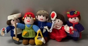 5 x Muñecas Tejidas, Varias, 10" Aprox., Multicolor, Nuevas - Imagen 1 de 1