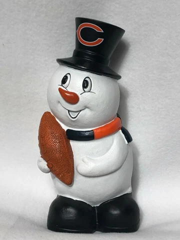 Chicago Bears The Memory Company Snowman Figure - Snowman Top Hat Blue Orange Cover