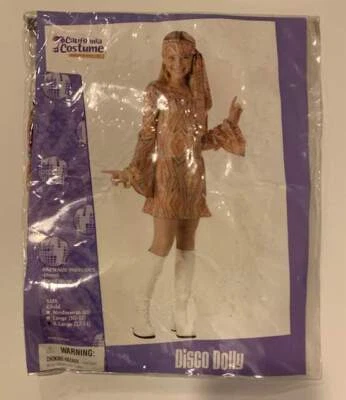 Colección de Disfraces California Disco Dolly Niñas XL 12-14 Go Go Bailarina Hippie Foto 1 de 2