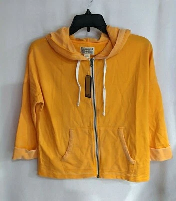 Sudadera con capucha Converse All Star CT manga 3/4 FZ amarillo mostaza 07824C-821 talla M para mujer Foto 1 de 3