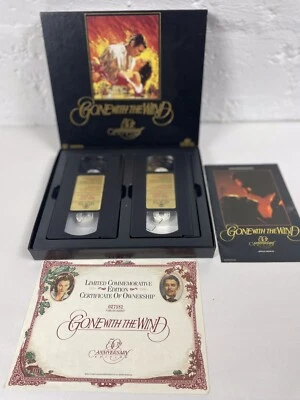 GONE WITH THE WIND 50th Anniversary Limited edition VHS 2 tape set VCR Video  - Image 1 of 4