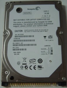 New Old Stock ST980210A 80GB IDE 44PIN 2.5" 9.5MM Seagate Hard Drive USA Seller - Picture 1 of 1