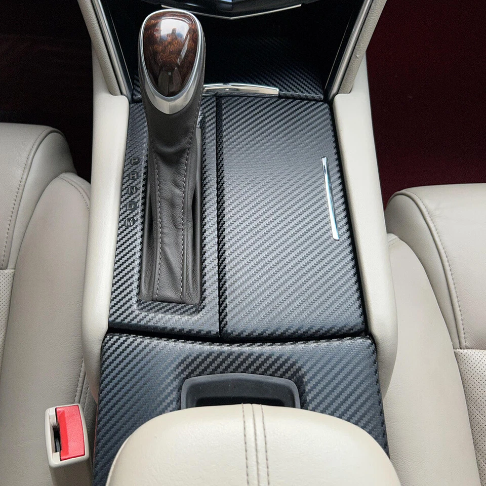 For Cadillac XTS 2013-2019 3D Carbon Fiber Pattern Interior DIY Trim Decals Foto 1 de 4