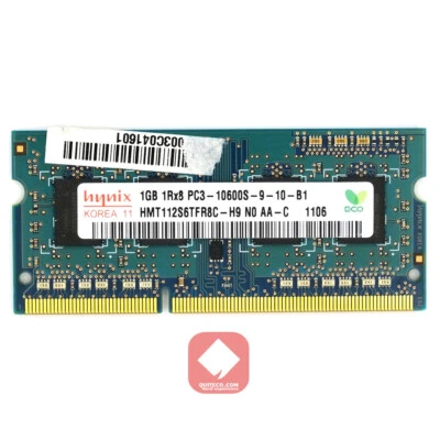 Hynix Ram DDR3 DDR-3 1333Mhz 1Gb PC3-10600S 1Rx8 HMT112S6TFR8C-H9 - Immagine 1 di 2