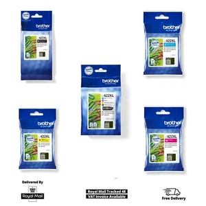 Original Brother LC422XL Ink Cartridges CMYK for MFC-J6540DW MFC-J5740DW Lot - Picture 1 of 6