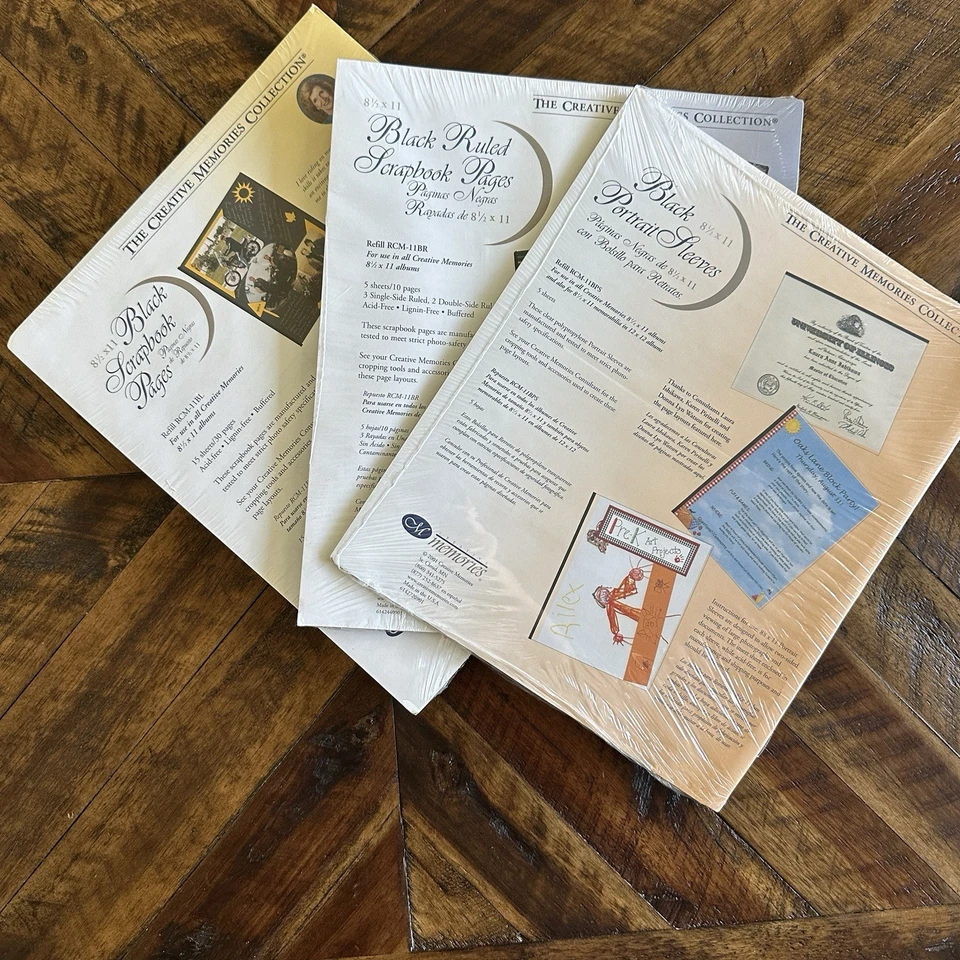 Creative Memories 8 1/2 X 11 White Pages Old Style 15ps