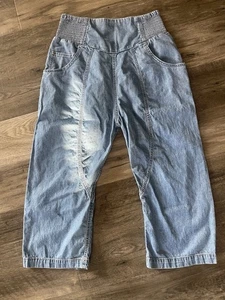 We The Free People Damen Lunan Crop Harem Barrell Denim Hose Größe XS Pull On - Bild 1 von 6