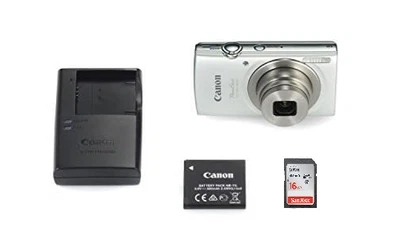 Canon PowerShot ELPH 180 Digital Camera 20MP, Silver, 8X Optical Zoom - Image 1 of 4