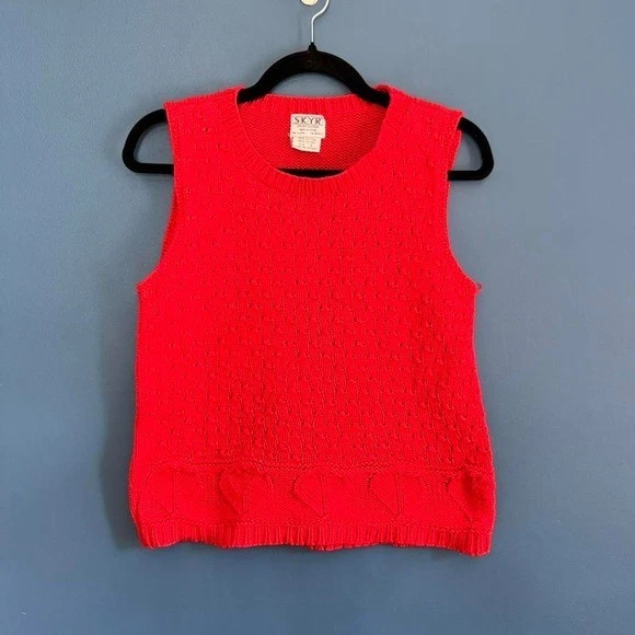 Chaleco Suéter Vintage Años 90 Para Mujer Talla Pequeña Skyr Ropa Deportiva Algodón Tejido Retro Foto 1 de 4