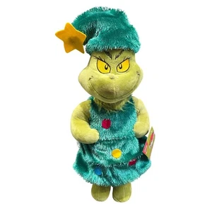 Grinch 2 Fuß Plüsch Weihnachtsgrüß trägt Weihnachtsbaum Outfit stehend - Bild 1 von 4