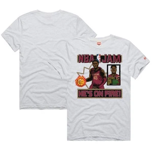 Unisex Homage Donovan Mitchell Ash Cleveland Cavaliers NBA Jam Tri-Blend T-Shirt - Picture 1 of 3