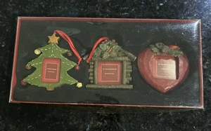 St Nicholas Square  Set of 3 Picture Frame Christmas Holiday Ornament picture - Picture 1 of 1