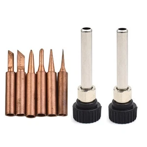 Vielseitiges 8-teiliges Kupfer Lötkolbenspitzen-Set für 936 937 938 969 8586 8 - Photo 1/12