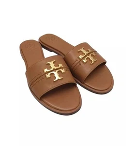 Tory Burch Everly Slide Sandals | Size 5 Calf Skin | 60245 in Tan. *NIB* - Picture 1 of 12