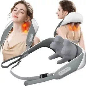 Massaggiatore elettrico collo spalle wireless 5D impastamento massaggio schiena relax muscolare - Foto 1 di 26