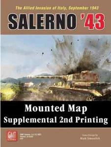 Salerno '43 Mounted Map, Supplemental 2nd Printing - GMT Games - New - Picture 1 of 4